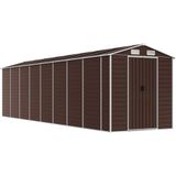 vidaXL Tuinschuur 191x725x198 cm gegalvaniseerd staal bruin