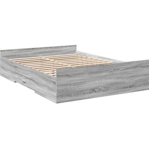 vidaXL Bedframe met lades bewerkt hout grijs sonoma eiken 120x190 cm