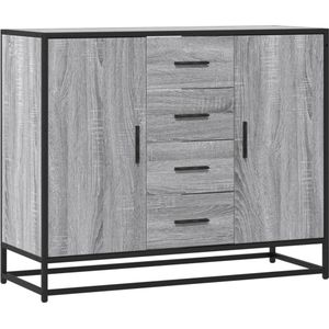 vidaXL - Dressoirx35x76 - cm - bewerkt - hout - grijs - sonoma - eikenkleurig