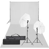 vidaXL Fotostudioset met verlichtingsset en achtergrond