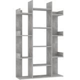 vidaXL Boekenkast 86x25,5x140 cm bewerkt hout betongrijs