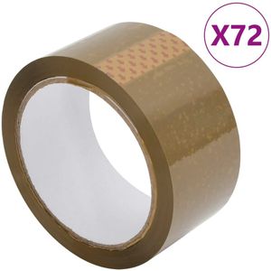 vidaXL Verpakkingstapes 72 st 48 mm x 66 m bruin