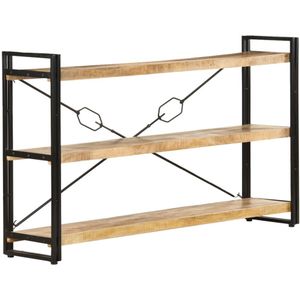 vidaXL Boekenkast met 3 schappen 140x30x80 cm massief mangohout
