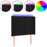 vidaXL-Hoofdbord-LED-103x16x118/128-cm-fluweel-zwart