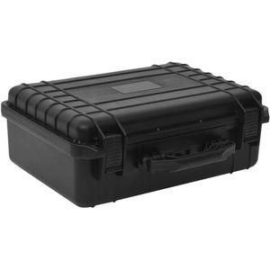 vidaXL Flightcase draagbaar 47x36x18 cm PP zwart