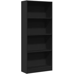 vidaXL Boekenkast 60x24x143 cm bewerkt hout zwart