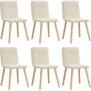 vidaXL Eetkamerstoelen 6 st linnen
