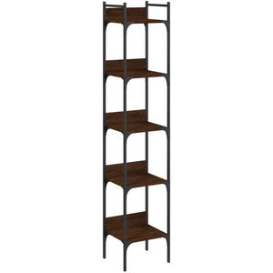 vidaXL Boekenkast 5-laags 35x30x174 cm bewerkt hout bruin eikenkleur