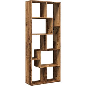 vidaXL Kamerscherm / boekenkast 67x25x161,5 cm hout oud houtkleur