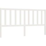 vidaXL Hoofdbord 206x4x100 cm massief grenenhout wit