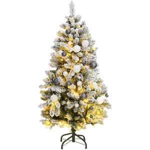 VidaXL-Kunstkerstboom-met-scharnieren-150-LED-en-kerstballen-120-cm