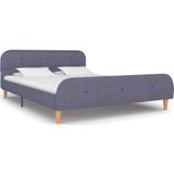 vidaXL Bedframe zonder matras 135x190 cm lichtgrijs