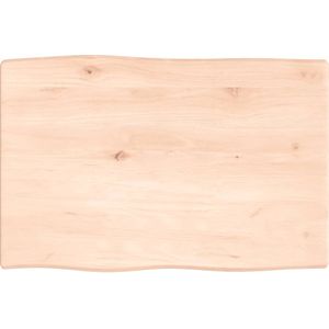 vidaXL Tafelblad natuurlijke rand 60x40x2 cm massief eikenhout