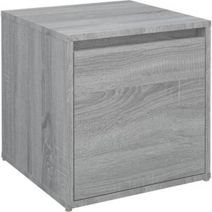 vidaXL-Opbergbox-met-lade-40,5x40x40-cm-bewerkt-hout-grijs-sonoma-eik