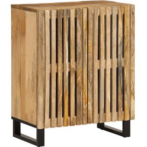 vidaXL Dressoir 60x34x75 cm massief ruw mangohout