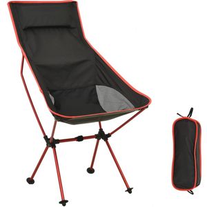 vidaXL Campingstoel inklapbaar PVC en aluminium zwart