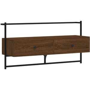 vidaXL Tv-meubel wandgemonteerd 100,5x30x51 cm hout bruin eikenkleur