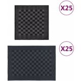 vidaXL-50-delige-Keukendoekenset-katoen-zwart-en-grijs