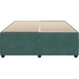 vidaXL - Bedframe - zonder - matrasx200 - cm - fluweel - donkergroen