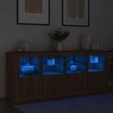 vidaXL Dressoir met LED-verlichting 163x37x67 cm bruin eikenkleur