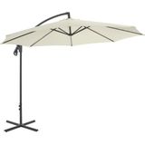 vidaXL Zweefparasol met stalen paal 300 cm zandkleurig