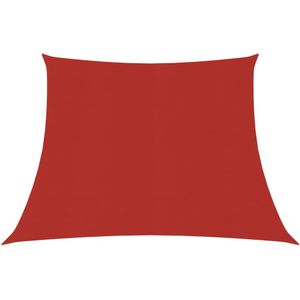 vidaXL Zonnezeil 160 g/m² 3/4x2 m HDPE rood