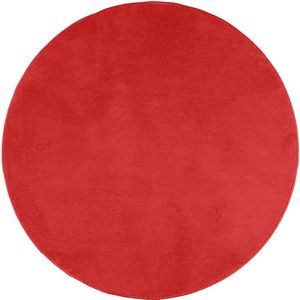 vidaXL Vloerkleed OVIEDO laagpolig Ø 120 cm rood