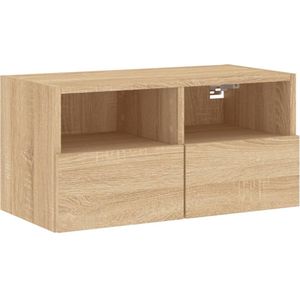 vidaXL Tv-wandmeubel 60x30x30 cm bewerkt hout sonoma eikenkleurig