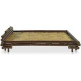 vidaXL Bedframe bamboe donkerbruin 140x200 cm