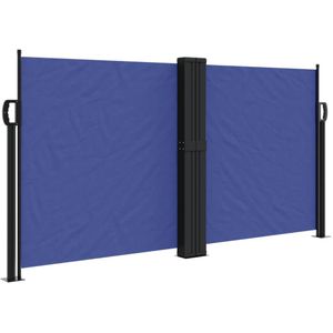 vidaXL Windscherm uittrekbaar 120x600 cm blauw