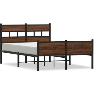 vidaXL Bedframe zonder matras bewerkt hout bruin eikenkleur 120x190 cm