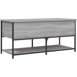 vidaXL Opbergbankje 100x42,5x47 cm bewerkt hout grijs sonoma eiken