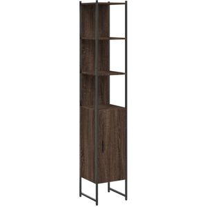 vidaXL Badkamerkast 33x33x185,5 cm bewerkt hout bruin eikenkleurig