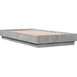 vidaXL Bedframe bewerkt hout betongrijs 90x190 cm