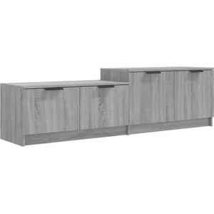 vidaXL Tv-meubel 158,5x36x45 cm bewerkt hout grijs sonoma eikenkleurig