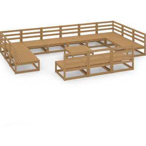 vidaXL 14-delige Loungeset massief grenenhout