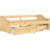 vidaXL - Slaapbank - met - 3 - lades - IRUNx200 - cm - massief - grenenhout
