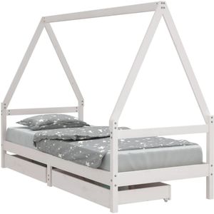 vidaXL-Kinderbedframe-met-lades-80x200-cm-massief-grenenhout-wit