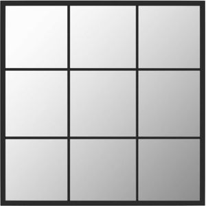 vidaXL-Wandspiegel-60x60-cm-metaal-zwart