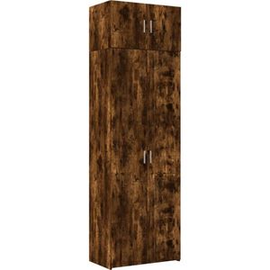 vidaXL Opbergkast 70x42,5x225 cm bewerkt hout gerookt eikenkleur