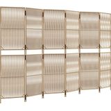 vidaXL-Kamerscherm-6-panelen-poly-rattan-beige