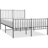 vidaXL-Bedframe-met-hoofd--en-voeteneinde-metaal-zwart-120x200-cm