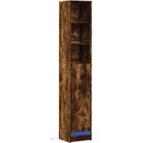 vidaXL Dressoir met LED 36x32,5x200 cm bewerkt hout gerookt eikenkleur