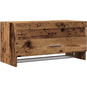 vidaXL Kledingkast 70x32,5x35 cm bewerkt hout oud houtkleurig