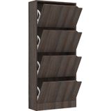 vidaXL-Schoenenkast-met-4-deuren-59x24x136-cm-spaanplaat-grijs-eiken