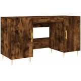 VidaXL Bureau 140x50x75 cm - Bewerkt Hout - Gerookt Eikenkleurig