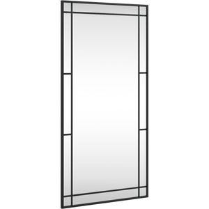 vidaXL-Wandspiegel-rechthoekig-50x100-cm-ijzer-zwart