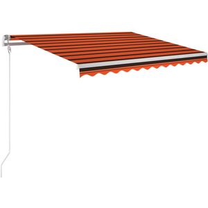 vidaXL Luifel automatisch uittrekbaar 300x250 cm oranje en bruin