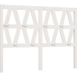 vidaXL Hoofdbord 141x4x100 cm massief grenenhout wit
