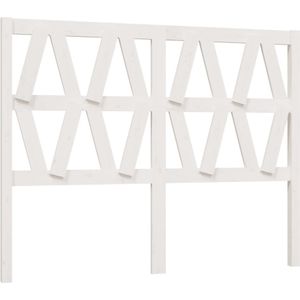 vidaXL Hoofdbord 141x4x100 cm massief grenenhout wit